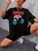 Camiseta Academia Treino Estampada Cão Coragem Maromba Unissex 