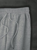 Manfinity Dauomo Conjunto de Moletom com Zíper e Calça Casuais com Bordado de Letra Masculino, Outono