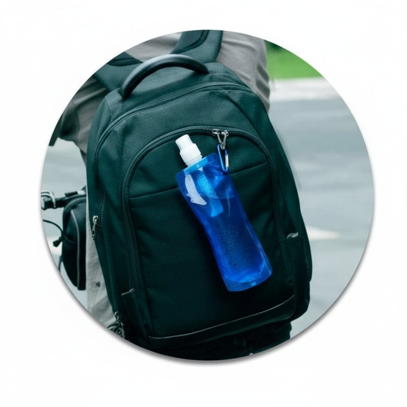 Garrafa Portátil Reutilizável Dobrável 400ml Camping Trilhas Esporte Ao Ar Livre