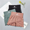 Shorts|Segunda Pele Esportivos De Ioga De Cintura Alta Para Mulheres , Apertado , Abdominal , Sem Costura , Secagem Rápida , Academia