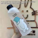 Garrafa grande de 1 litro ursos we bare bears de canudo e tampa que veda