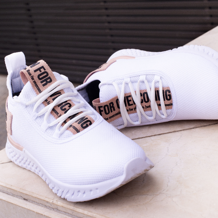 Tênis branco Feminino Esportivo Academia Caminhada Corrida dia a dia