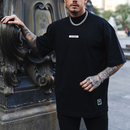 Camiseta Oversized Gola Alta Borracha StreetWear Masculina Unissex