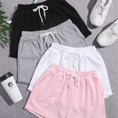 Conjunto com 4 Bermudas Moletom Estilo Fitness