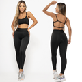 Conjunto Fitness Feminino Zero Transparência com Top Costa Nua – Queen Luna Fit