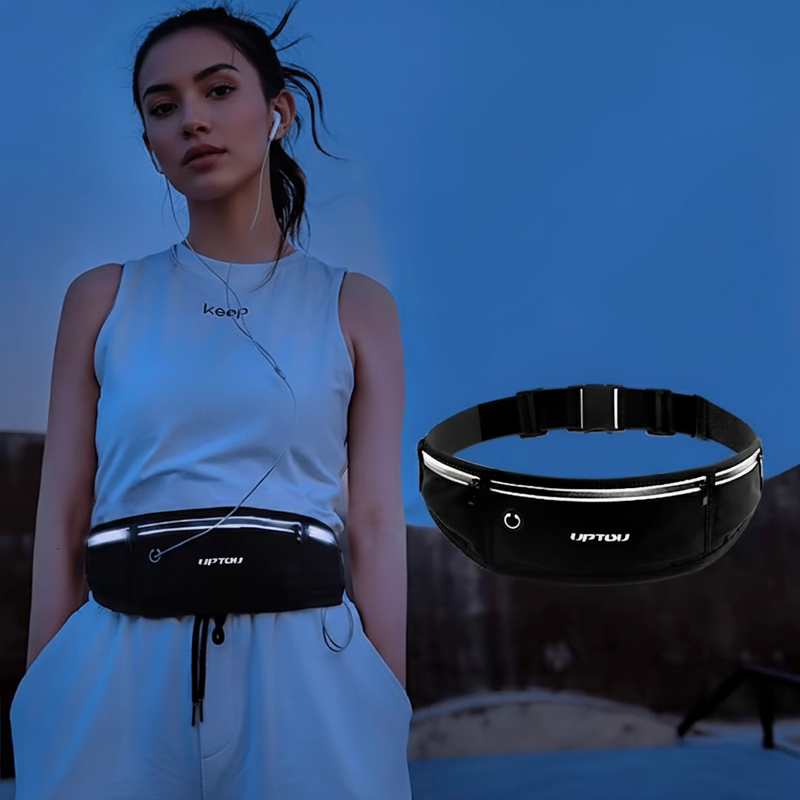 Pochete Fitness Esportiva Para Corrida Academia Bike Com Suporte De Celular E De Água Tecido Super Leve