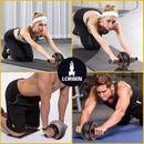 Roda Rolo Abdominal Lorben Polia Larga Aparelho Exercício Fitness