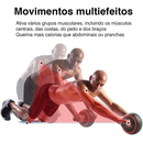 Roda Rolo Abdominal Lorben Polia Larga Aparelho Exercício Fitness