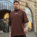 Camiseta Oversized Gola Alta Borracha StreetWear Masculina Unissex