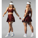 Conjunto Feminino Top + Short Saia Tampa Bumbum Beach Tennis Fitness Premium