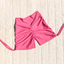 conjunto de academia short regulável empina bumbum top costas nua entrada para bojo liso