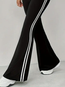 Calça Flare Bailarina com Listras Laterais
