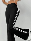 Calça Flare Bailarina com Listras Laterais
