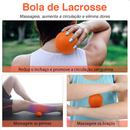 Kit Completo 4x1 Lorben Rolo de Massagem Bastão Miosfascial Bola Lacrosse Faixa Elástica Band Bolsa