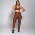 Conjunto Fitness Luxo Top de Bojo Removível e Legging Modeladora – Queen Luna Fit
