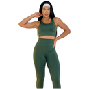Conjunto Fitness Confortável De Academia Calça E Top Cropped