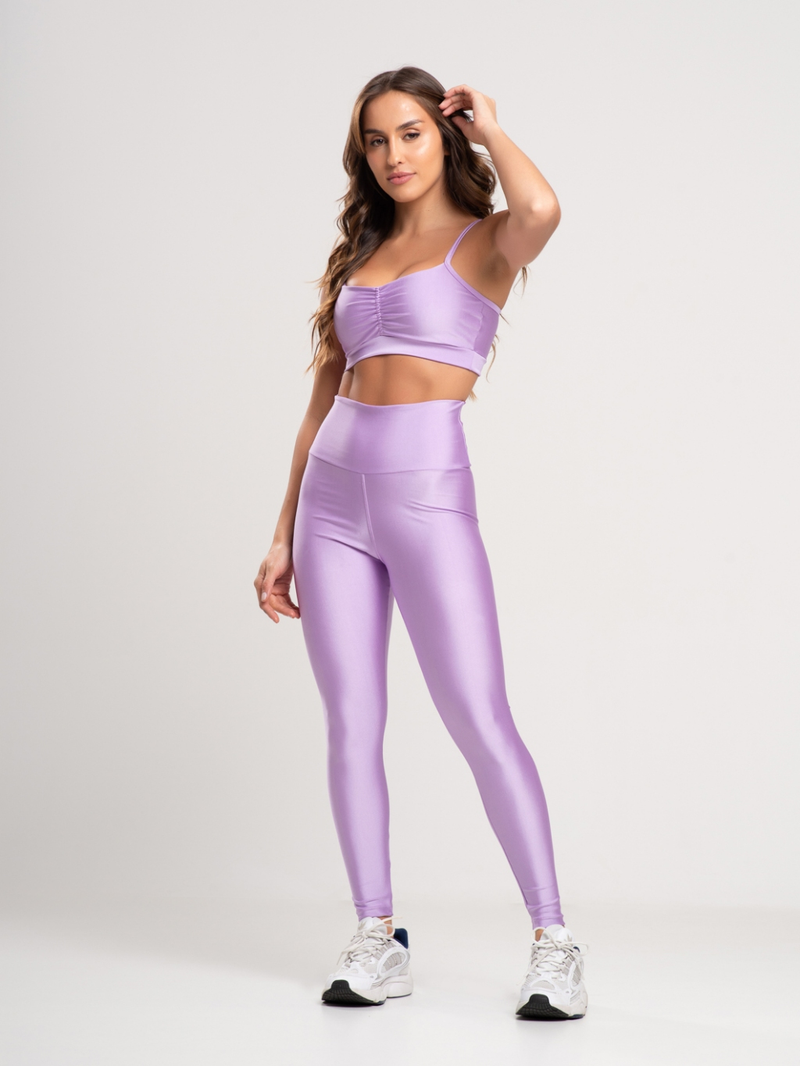 Conjunto Fitness Calça Legging e Top Bliss Poliamida Zero Transparência Academia Feminina