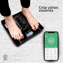 Profissional Balança Bioimpedância Digital lmc Aplicativo Bluetooth, USB, Fitness Treino 180kg