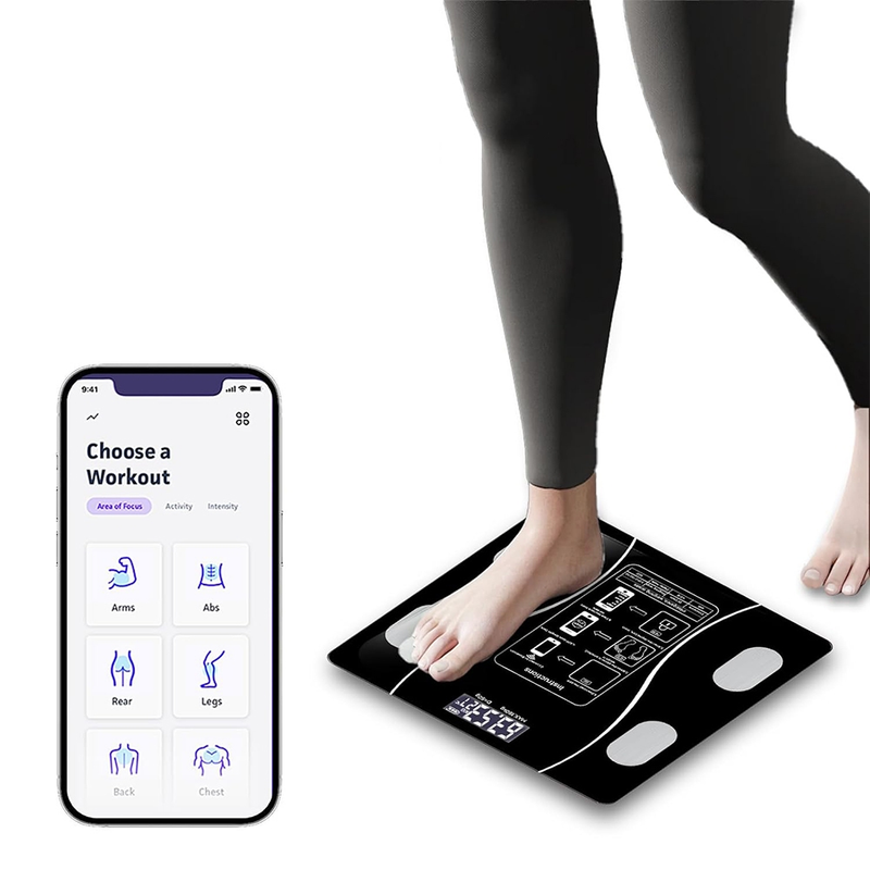 Profissional Balança Bioimpedância Digital lmc Aplicativo Bluetooth, USB, Fitness Treino 180kg