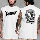 Camiseta regata machao oversized banda de heavy metal black sabbath em algodao unissex
