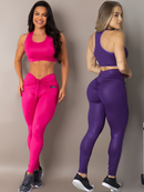 Kit 2 Conjuntos Legging Levanta Bumbum Cirre