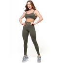 Conjunto Fitness Feminino Zero Transparência com Top Costa Nua – Queen Luna Fit