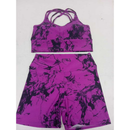 CONJUNTO SHORTS SUPLEX TAY DAY Marmorizado Top com Bojo + Short
