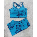 CONJUNTO SHORTS SUPLEX TAY DAY Marmorizado Top com Bojo + Short