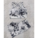 Conjunto Queen Marmorizado – Suplex Premium com Top com Bojo e Short que Modela