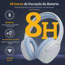 Fone de Ouvido Bluetooth 5.3 On-ear. Cancelamento de Ruído e Regulável para Corridas e Academia