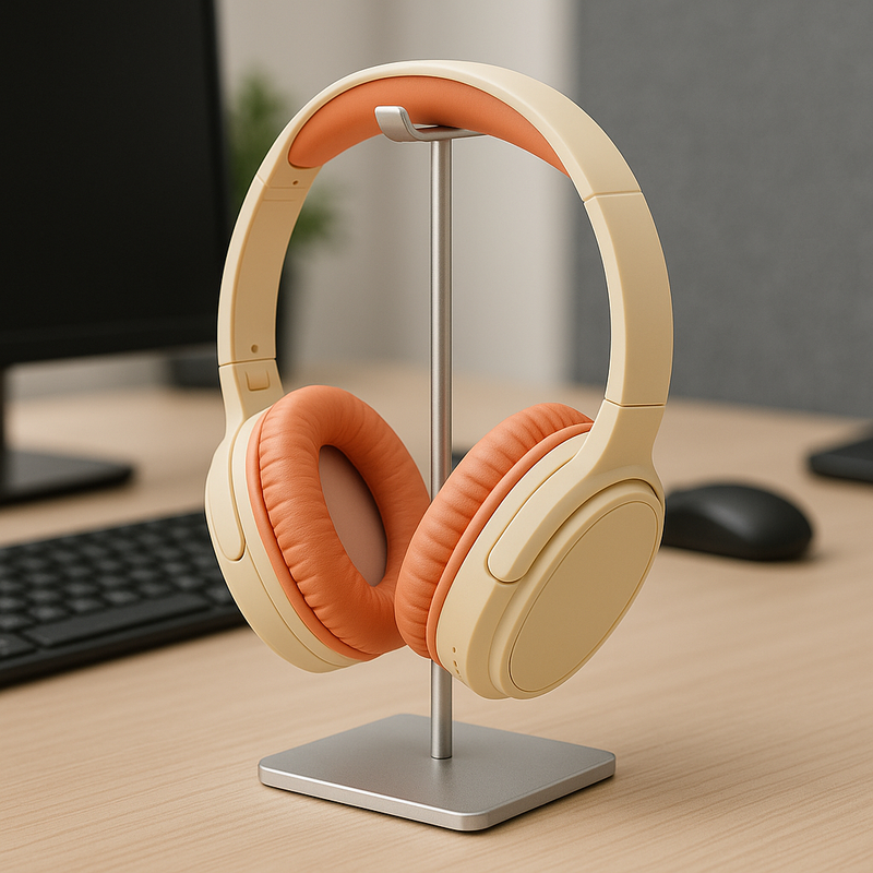 Fone de Ouvido Bluetooth 5.3 On-ear. Cancelamento de Ruído e Regulável para Corridas e Academia