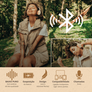 Fone de Ouvido Bluetooth 5.3 On-ear. Cancelamento de Ruído e Regulável para Corridas e Academia