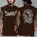 Camiseta regata machao oversized banda de heavy metal black sabbath em algodao unissex