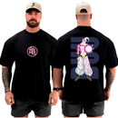 Camiseta Camisa Oversized Top para Academia Musculação Majin Boo Streetwear 100% Algodão