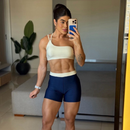 Conjunto de short fitness crossfit nula manga academia fitness feminino
