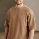 Camiseta Oversized Texturizada Casual Básica Lisa Reta