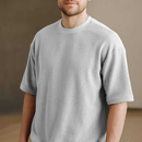 Camiseta Oversized Texturizada Casual Básica Lisa Reta