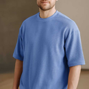 Camiseta Oversized Texturizada Casual Básica Lisa Reta