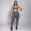 Conjunto Fitness Luxo Top de Bojo Removível e Legging Modeladora – Queen Luna Fit