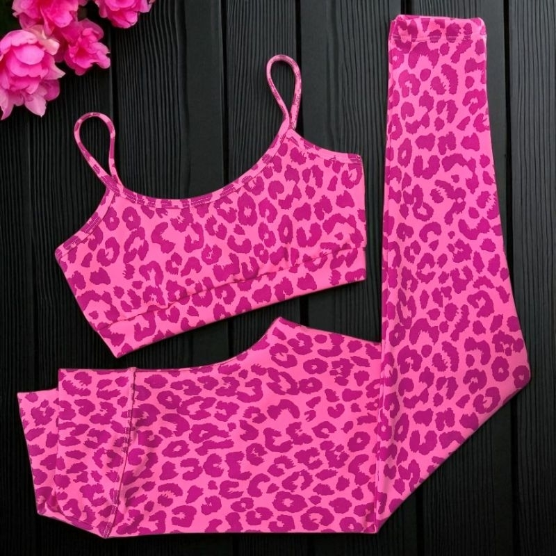 Conjunto Academia Feminino Calça Legging E Top Fitness