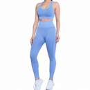 Jcolour Conjunto Esportivo Academia Feminina Top e Legging Cintura Alta Levanta Bumbum