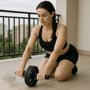 Roda Abdominal Dupla com Apoio Treino Funcional Abdômen e Academia em Casa Saúde Bem Estar Lançamento