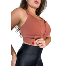 Top Jump Ajustável Zíper Frontal