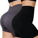 Kit 1/2 Shorts Fitness Canelado Feminino Zero Transparência