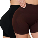 Kit 1/2 Shorts Fitness Canelado Feminino Zero Transparência