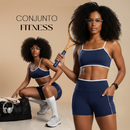 Conjunto Feminino. Short com Bolso e Top de Alcinha