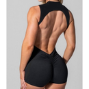 Macacão esportivo costa nua empina bumbum preto lançamento