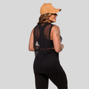 Regata Transparente de Tule Academia Feminina Regatão Blusa Moda Fitness