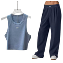 Conjunto Yoga 2 Peças – Calça + Regata Tricô Stretch que Elegância e Conforto