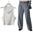 Conjunto Yoga 2 Peças – Calça + Regata Tricô Stretch que Elegância e Conforto